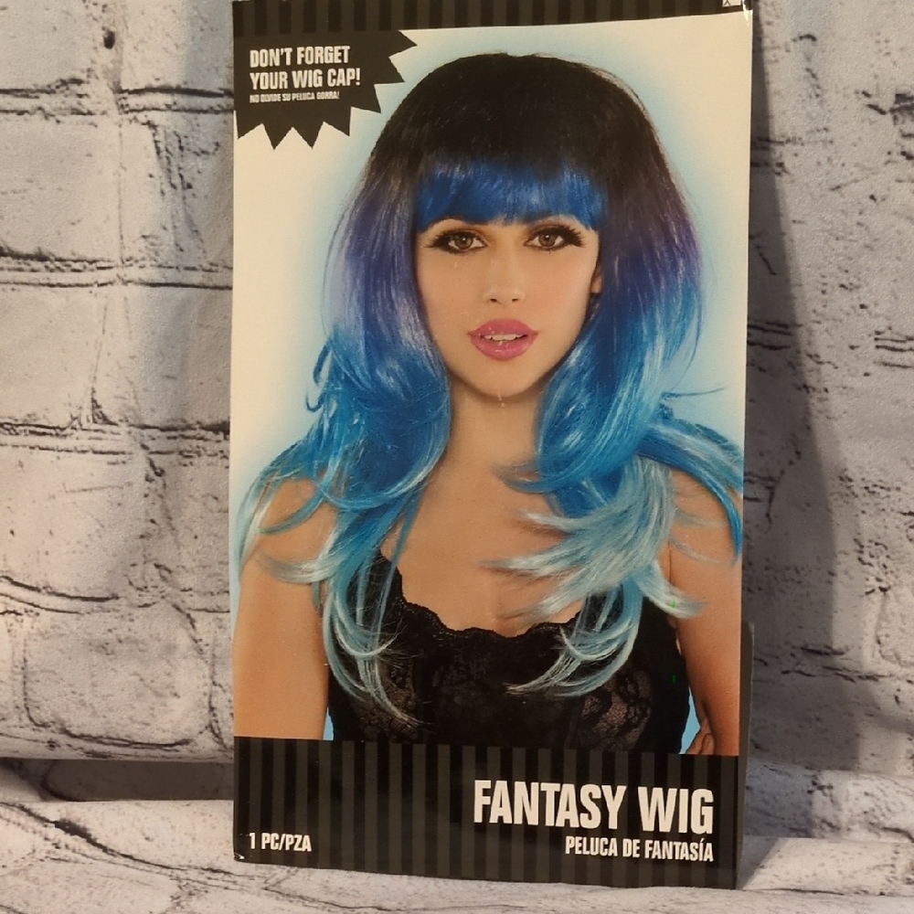 Amscan Fantasy Wig in Blue Ombre